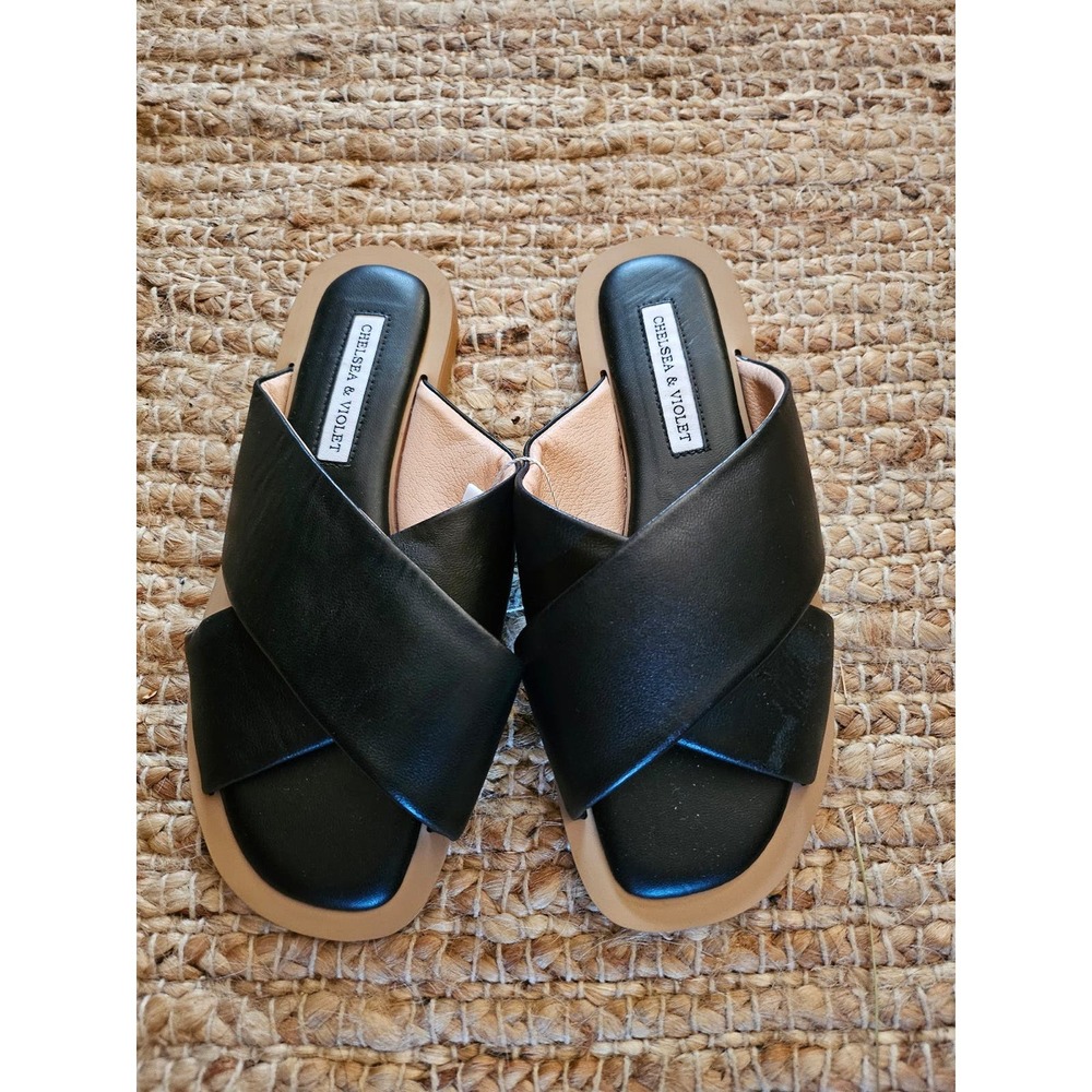 New Chelsea & Violet Leather Sandals Size 6